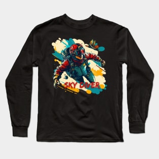 Vintage Skydiving Parachuting Retro Skydiver Long Sleeve T-Shirt